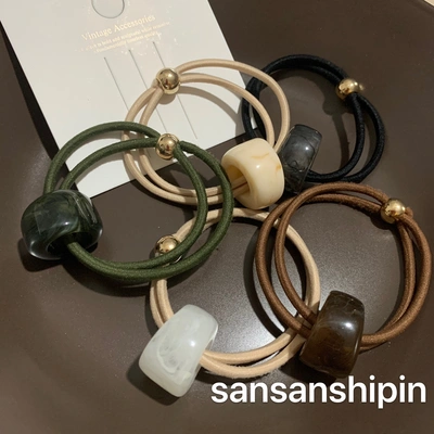 Small Korean version of Instagram ring hair ring thumbnail