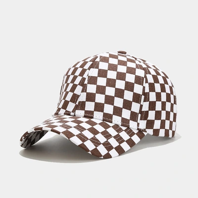New Creative checkerboard baseball cap men’s and women’s fas thumbnail